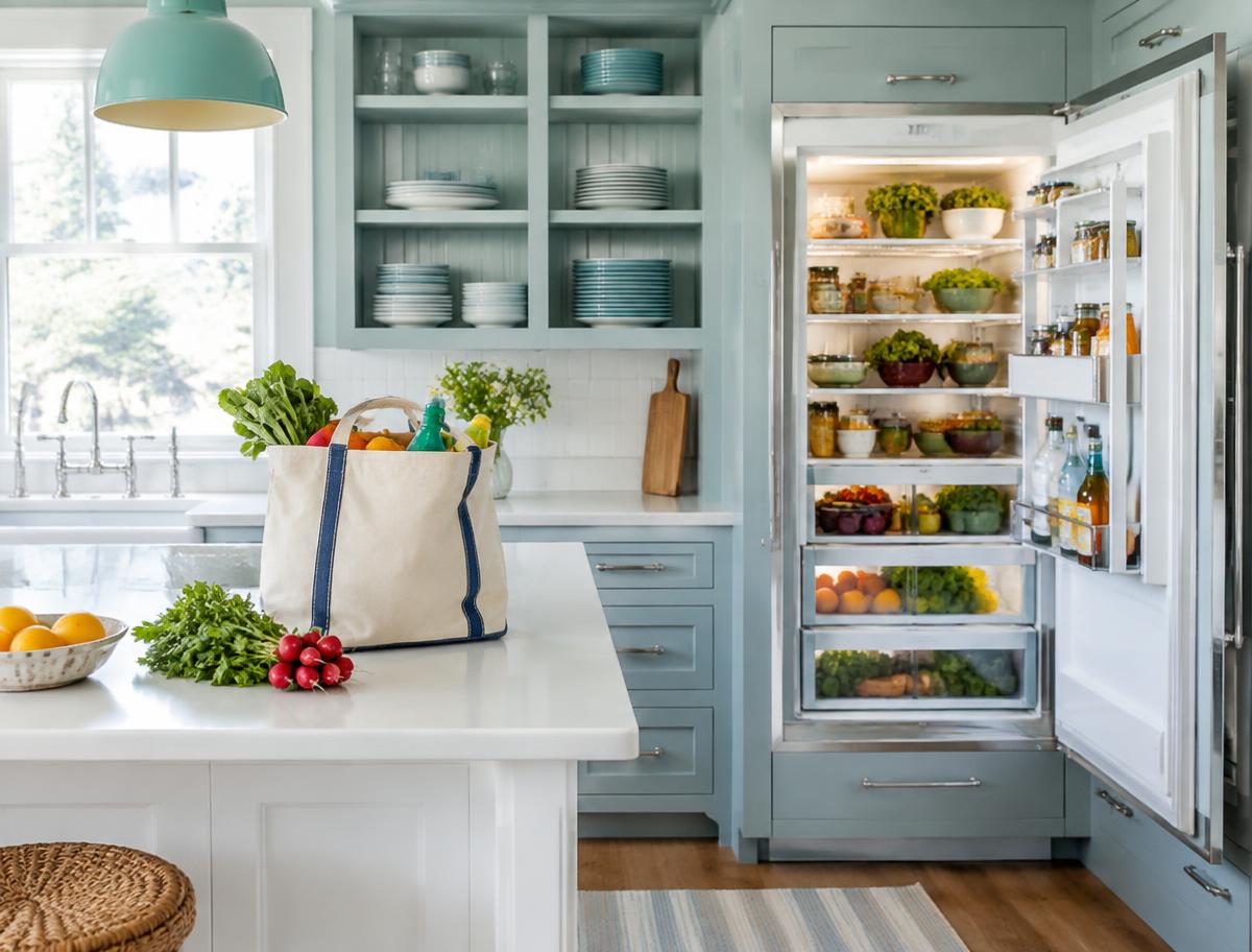 A freshly stocked Shore kitchen